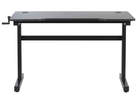 Biurko gamingowe Z otworem na kable Z wbudowanymi światłami RGB LED Regulowana wysokość Czarny DURBIN