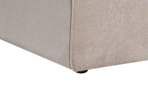 Narożnik welurowy 3-osobowy lewostronny beżowoszary VERNON