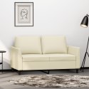 2-osobowa sofa, kremowy, 120 cm, sztuczna skóra Lumarko!