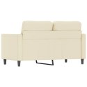 2-osobowa sofa, kremowy, 120 cm, sztuczna skóra Lumarko!