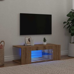 Szafka pod TV z oświetleniem LED, dąb artisan, 90x39x30 cm Lumarko!