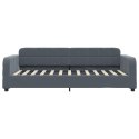 Sofa rozsuwana z szufladami, ciemnoszara, 100x200 cm, aksamit Lumarko!