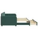 Sofa rozsuwana z szufladami, ciemnozielona, 80x200 cm, aksamit Lumarko!