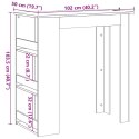 Stolik barowy ze schowkiem, stare drewno, 102x50x103,5 cm Lumarko!