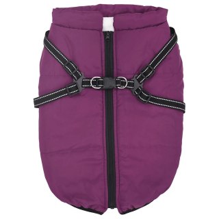 Płaszcz dla psa z szelkami, wodoodporny, fioletowy, 4XL Lumarko!