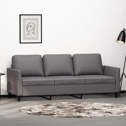 3-osobowa sofa, szara, 180 cm, sztuczna skóra Lumarko!