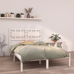 Rama łóżka, biała, lite drewno, 135x190 cm, podwójna Lumarko!