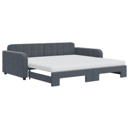 Sofa rozsuwana z materacami, ciemnoszara, 100x200 cm, aksamit Lumarko!
