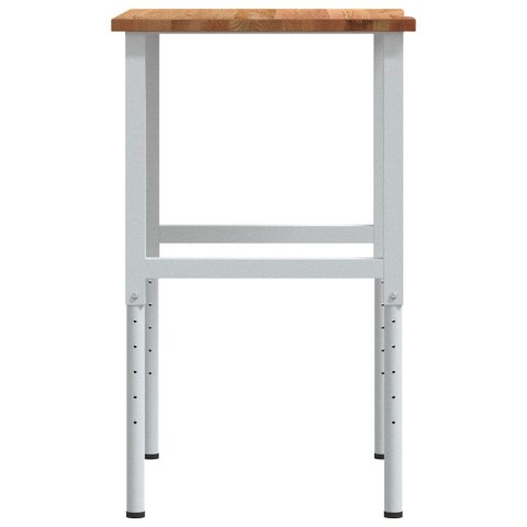 Stolik roboczy, jasny brąz, 80x60x(71,5-98) cm, drewno dębowe Lumarko!