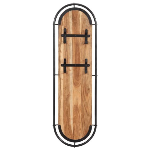 Wieszaki na płaszcze z 4 haczykami 2 szt. lite drewno akacjowe Lumarko!