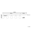 Girlanda świetlna ogrodowa ciepło-biała 25 x G40 Smart LED 12 m IP 44 ISORTOQ Lumarko!