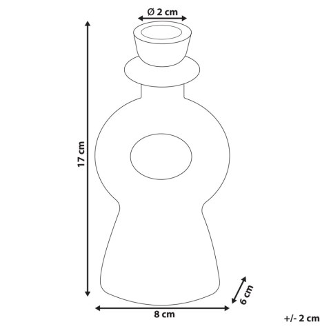Świecznik porcelanowy biały SPARTA