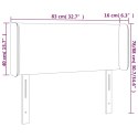 Zagłówek do łóżka z LED, kremowy, 83x16x78/88 cm, tkanina  Lumarko!