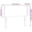 Zagłówek do łóżka z LED, kremowy, 93x16x78/88 cm, tkanina  Lumarko!