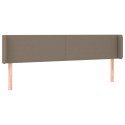 Zagłówek do łóżka z LED, taupe, 203x16x78/88 cm, tkanina  Lumarko!