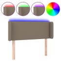 Zagłówek do łóżka z LED, taupe, 83x16x78/88 cm, tkanina  Lumarko!