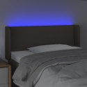 Zagłówek do łóżka z LED, taupe, 83x16x78/88 cm, tkanina  Lumarko!
