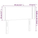 Zagłówek do łóżka z LED, taupe, 83x16x78/88 cm, tkanina  Lumarko!