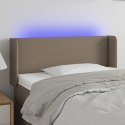 Zagłówek do łóżka z LED, taupe, 93x16x78/88 cm, tkanina  Lumarko!