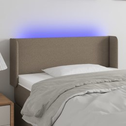 Zagłówek do łóżka z LED, taupe, 93x16x78/88 cm, tkanina  Lumarko!