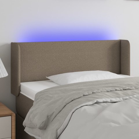Zagłówek do łóżka z LED, taupe, 93x16x78/88 cm, tkanina  Lumarko!