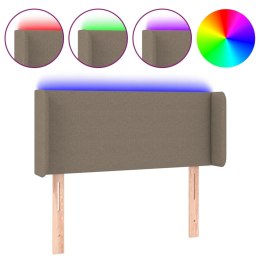 Zagłówek do łóżka z LED, taupe, 93x16x78/88 cm, tkanina  Lumarko!