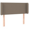 Zagłówek do łóżka z LED, taupe, 93x16x78/88 cm, tkanina  Lumarko!