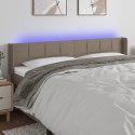 Zagłówek do łóżka z LED, taupe, 183x16x78/88 cm, tkanina  Lumarko!