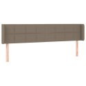 Zagłówek do łóżka z LED, taupe, 183x16x78/88 cm, tkanina  Lumarko!