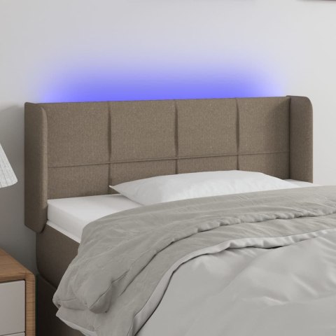 Zagłówek do łóżka z LED, taupe, 83x16x78/88 cm, tkanina  Lumarko!