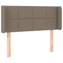 Zagłówek do łóżka z LED, taupe, 83x16x78/88 cm, tkanina  Lumarko!