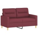 Sofa 2-osobowa, winna czerwień, 120 cm, tapicerowana tkaniną  Lumarko!