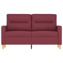 Sofa 2-osobowa, winna czerwień, 120 cm, tapicerowana tkaniną  Lumarko!