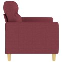 Sofa 2-osobowa, winna czerwień, 120 cm, tapicerowana tkaniną  Lumarko!