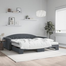 Sofa rozsuwana z materacami, ciemnoszara, 100x200 cm, aksamit  Lumarko!