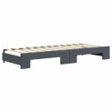 Sofa rozsuwana z materacami, ciemnoszara, 80x200 cm, aksamit  Lumarko!