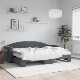 Sofa rozsuwana z materacami, ciemnoszara, 80x200 cm, aksamit  Lumarko!