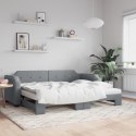 Sofa rozsuwana z materacami, jasnoszara, 100x200 cm, tkanina  Lumarko!