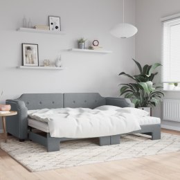 Sofa rozsuwana z materacami, jasnoszara, 100x200 cm, tkanina  Lumarko!