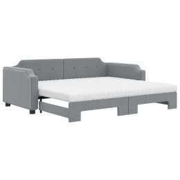 Sofa rozsuwana z materacami, jasnoszara, 100x200 cm, tkanina  Lumarko!