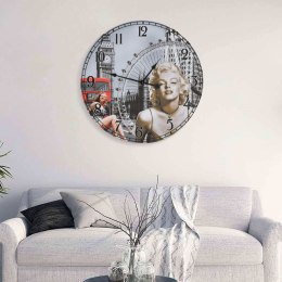 Zegar ścienny w stylu vintage Marilyn Monroe, 60 cm  Lumarko!