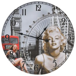 Zegar ścienny w stylu vintage Marilyn Monroe, 60 cm  Lumarko!