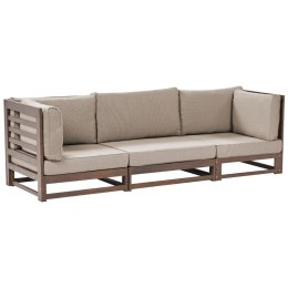 Sofa ogrodowa TRANI Drewno akacjowe (certyfikat FSC®) Ciemne drewno dla 3 osób  Lumarko!