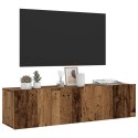 Ścienna szafka TV, stare drewno, 120x30x30 cm  Lumarko!