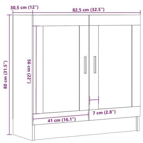 Szafka na książki, dąb artisan, 82,5x30,5x80 cm  Lumarko!