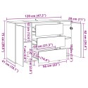 Szafka, stare drewno, 120x41x75 cm, materiał drewnopochodny  Lumarko!