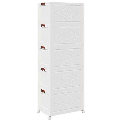 Skrzynia do przechowywania z kółkami, 5-poziomowa, 75 L  Lumarko!