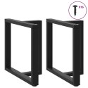 Nogi do stołu jadalnego, 2 pcs., czarne, 80x35x(72-73) cm, stal  Lumarko!