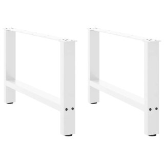 Nogi do stolika kawowego, białe, 2 szt., 70x(42-43) cm, stal  Lumarko!