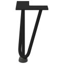 Nogi do stołu Hairpin, 4 szt., czarne, 20 cm, lita stal  Lumarko!